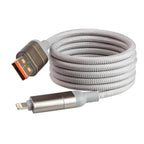 Magnetic 4 IN 1 USB Charge Cable for iPhone 15 14 13 Huawei Xiaomi 240W Fast Charge Data Line Portable Storage 2 IN 2 Charger