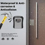 Key Lock Box 4 Digit Password  ABS Security Anti-theft Durable Wall Mounted Password Key Box for Home or Office Key Safe Storage