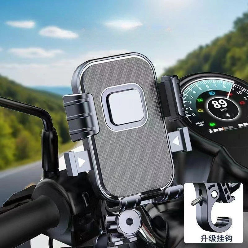 Motorcycles Bicycles Phone Holder Free Rotation Mobile Phone Navigation Bracket For Riding Shockproof For Xiaomi IPhone