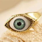 Vintage Gothic Fashion Hip Hop Devil's Eye Punk Exaggerated Chic Ring Men's Personalized Creative Trend Jewelry Halloween Gifts
