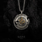 Shield Pendant Men's High-end Snake Necklace Men's Trendy Niche Sweater Chain Accessories