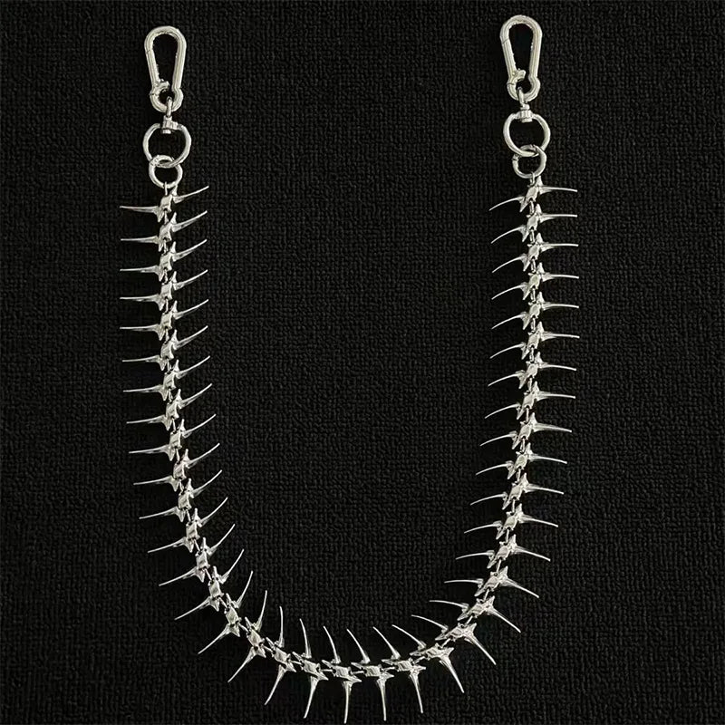 Gothic Spike Copper Waist Chain, Fashion Jewelry Accessories for Men and Women, Edgy Hip Hop Trouser Chain, Punk Style Jeans Cha
