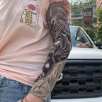 8 PCS Tattoo Sleeves Unisex Summer Cycling Sun Protection Arm Covers Beach Driving Fishing Breathable Nightclub Elastic Sleeves