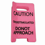 Novelty Caution Sign Hair Claw Clip Warning Message Thick Hairs Design Overstimulated Hair Clip Sensory Input Safety Awareness