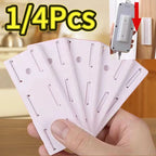 1-4pc Self-adhesive Power Strip Organizer Fixer Wire Socket Power Strip Hanging Sliding Rail Plastic Home Cable Plug Holder Rack