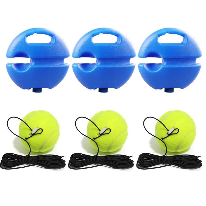 Heavy Duty Tennis Training Aids Base With Elastic Rope Ball Practice Self-Duty Rebound Tennis Trainer Partner Sparring Device