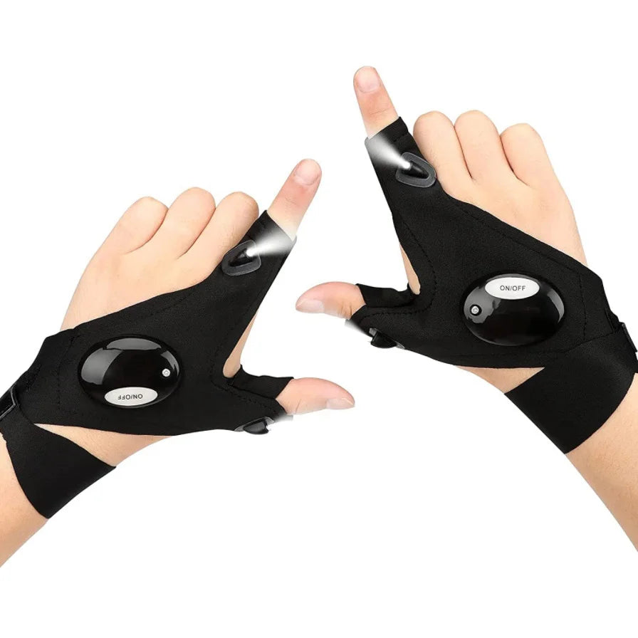 Fingerless Glove LED Flashlight Waterproof Torch Outdoor Tool Night LightFishing Camping Hiking Survival Rescue Multi Light Tool मुख्य तस्बिर