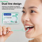 Mint Fresh Double-Line Floss Picks (50-Count) | Dual-Strand Teeth Cleaning Sticks, Deep Plaque Removal for Daily Oral Care
