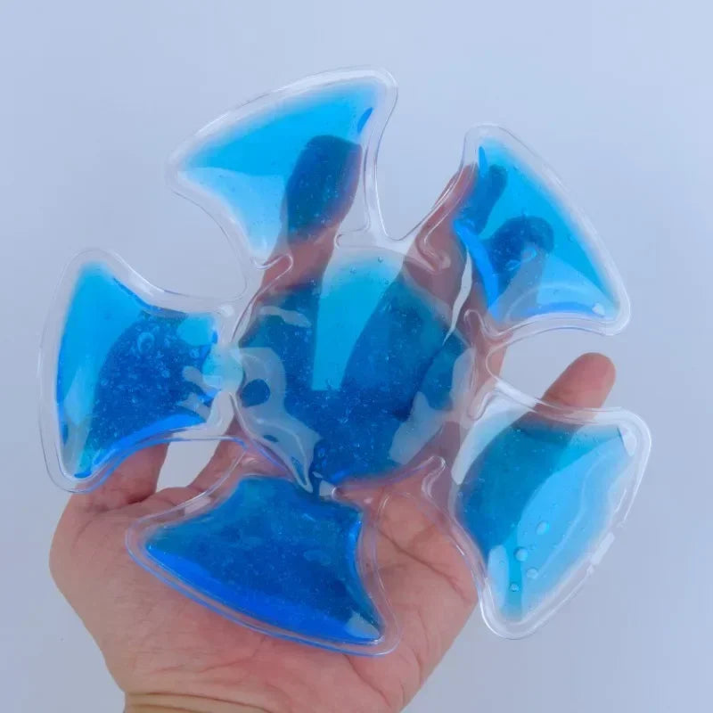 Blue PVC Gel Ice Pack - Adjustable Cooling Pad for Helmets & Hats | Reusable Cold Compress Travel Portable Outdoor Accessory