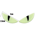 Luminous Devil Eye Sticker Pair Car Motorcycle Electric Vehicle Reflective Decal Drip Glue Waterproof Styling Night Glow