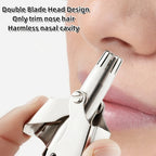 Portable Stainless Steel Nose Ear Hair Trimmer Waterproof Washable Painless Hair Clipper Required With Matching Cleaning Brush