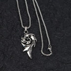 New phoenix spiral stainless steel pendant necklace punk style couple party necklace lucky necklace