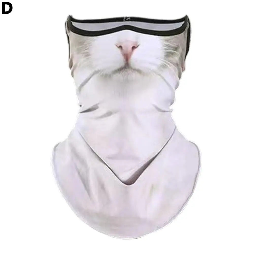 3D Cute Animal Balaclava Motorcycle Motocross Ski Snowboard Hat Helmet Liner Cat Dog Biker Neck Warmer Face Cap Cycling Headgear