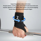 1pc Adjustable Wrist Strap Sports Wrist Support Brace Black Weightlifting Wristband For Men & Women Badminton Tennis Gym