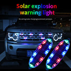 1PC Solar Car Warning Light Adhesive Automotive Warning Lights LED Flashing Light For Vehicles Solar Car Night Lights For Cars