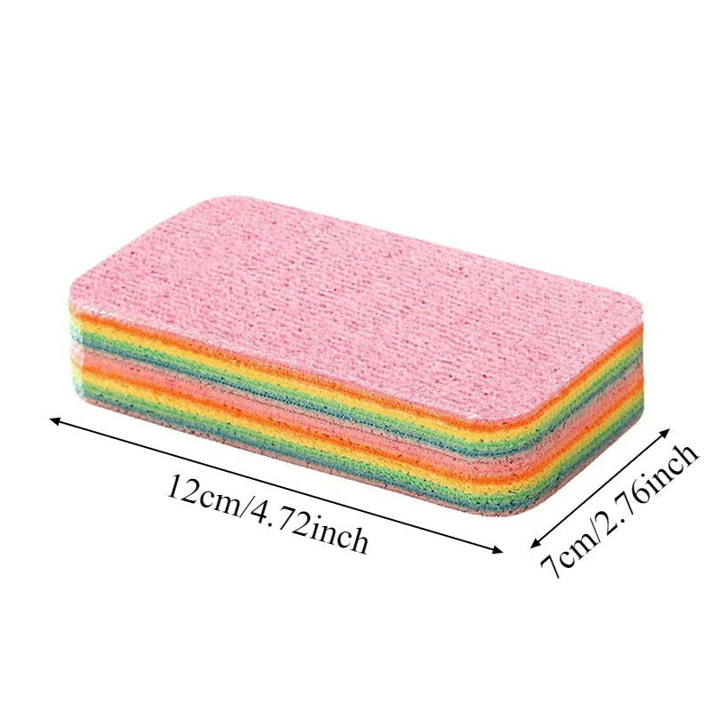 12-Layer Peelable Cleaning Sponge Reusable Microfiber Dish Cloth Highly Absorbent Kitchen Scrub Rag Multi-Purpose Cleaning Pad