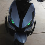 Luminous Devil Eye Sticker Pair Car Motorcycle Electric Vehicle Reflective Decal Drip Glue Waterproof Styling Night Glow