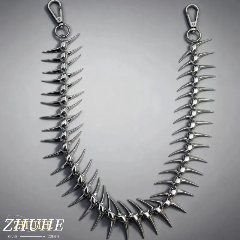 Gothic Spike Copper Waist Chain, Fashion Jewelry Accessories for Men and Women, Edgy Hip Hop Trouser Chain, Punk Style Jeans Cha