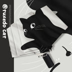 Classic Tuxedo Cats Auto Parasol - Heavy Duty UPF 50+ Black Lining, 8 Fiberglass Ribs Wind Resistant, Digital Print Foldable for