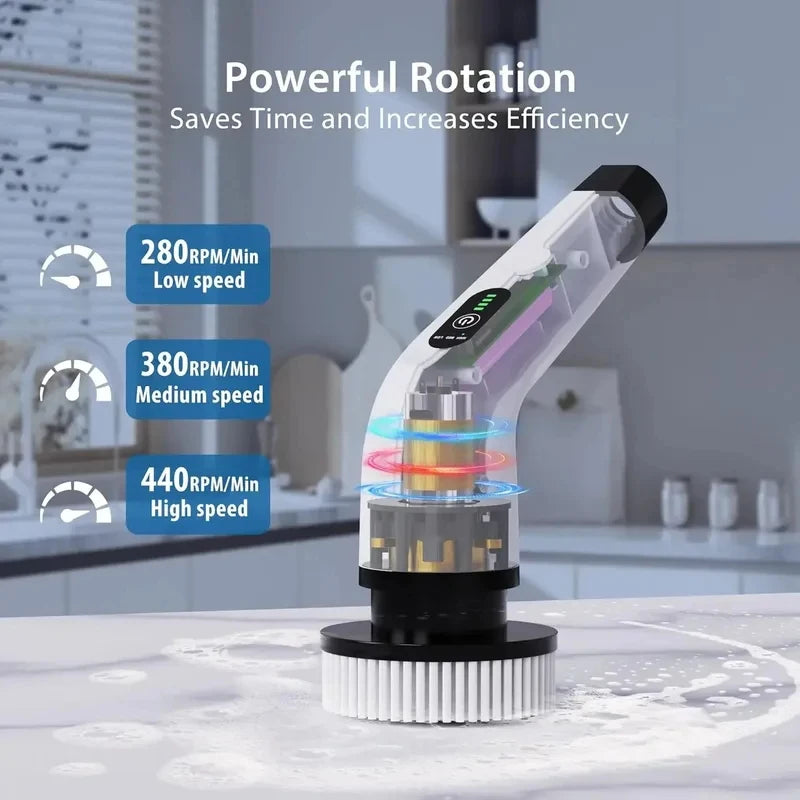 Multifunctional Electric Cleaning Brush Electric Cordless Spin Scrubber Toilet Mops Portable Cleaning Tool For Kitchen/Bathroom/