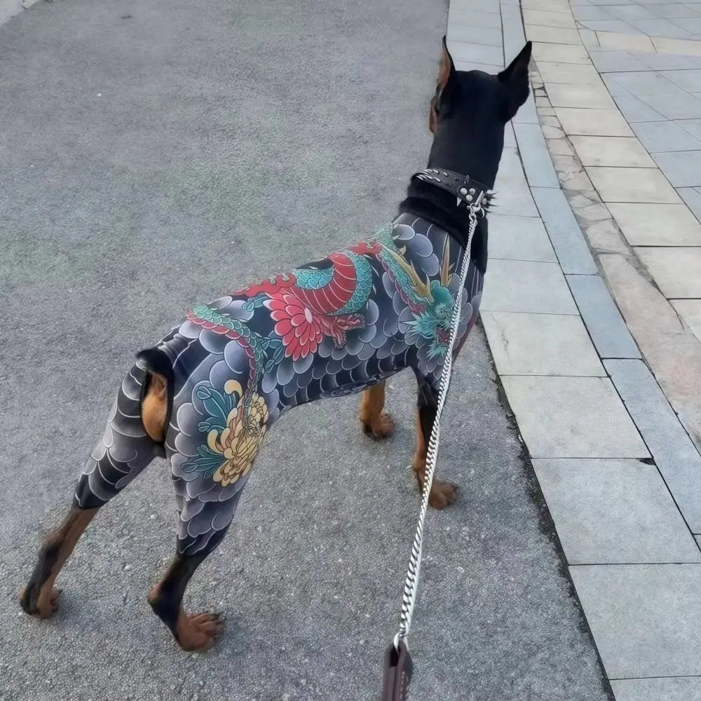 Creativity Four Seasons Dog Cat Tattooed Vest Lifelike Funny Pet Jacket Breathable Cool Pet Clothes For Pet S To 6XL