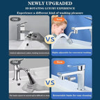 1PC 1080 Swivel Stainless Steel Kitchen Faucet Extender Universal Splashproof Dual Mode Bathroom Sink Accessories with Adapter