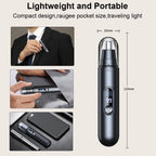 Electric Nose Hair Trimmer USB Rechargeable Nose and Ear Hair Clipper Portable Nose Hair Remover Facial Hair Removal Device