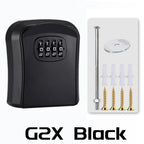 Key Lock Box 4 Digit Password  ABS Security Anti-theft Durable Wall Mounted Password Key Box for Home or Office Key Safe Storage