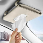 Car Tissue Box Hanging Sun Visor, Backrest Sunroof, Car Drawer Hanging Creative Leather Car Interior Supplies