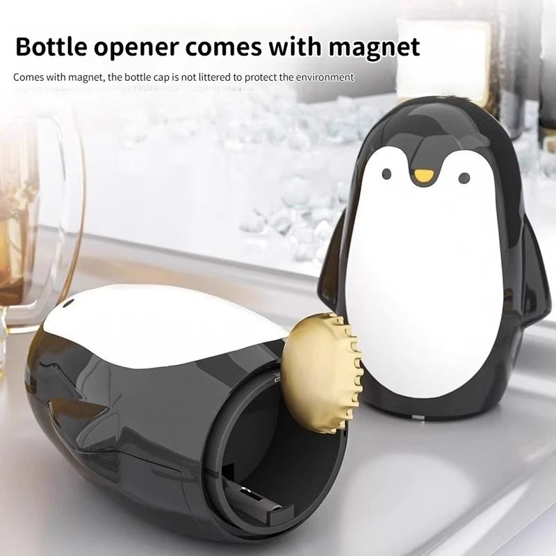 Wine Opener Creative Magnetic Beer Bottle Opener Wine Bottle Corkscrew Stainless Steel Penguin Kitchen Bottle Opener Bar Tools