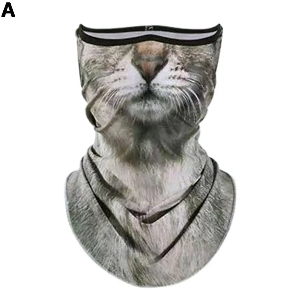 3D Cute Animal Balaclava Motorcycle Motocross Ski Snowboard Hat Helmet Liner Cat Dog Biker Neck Warmer Face Cap Cycling Headgear