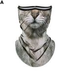 3D Cute Animal Balaclava Motorcycle Motocross Ski Snowboard Hat Helmet Liner Cat Dog Biker Neck Warmer Face Cap Cycling Headgear