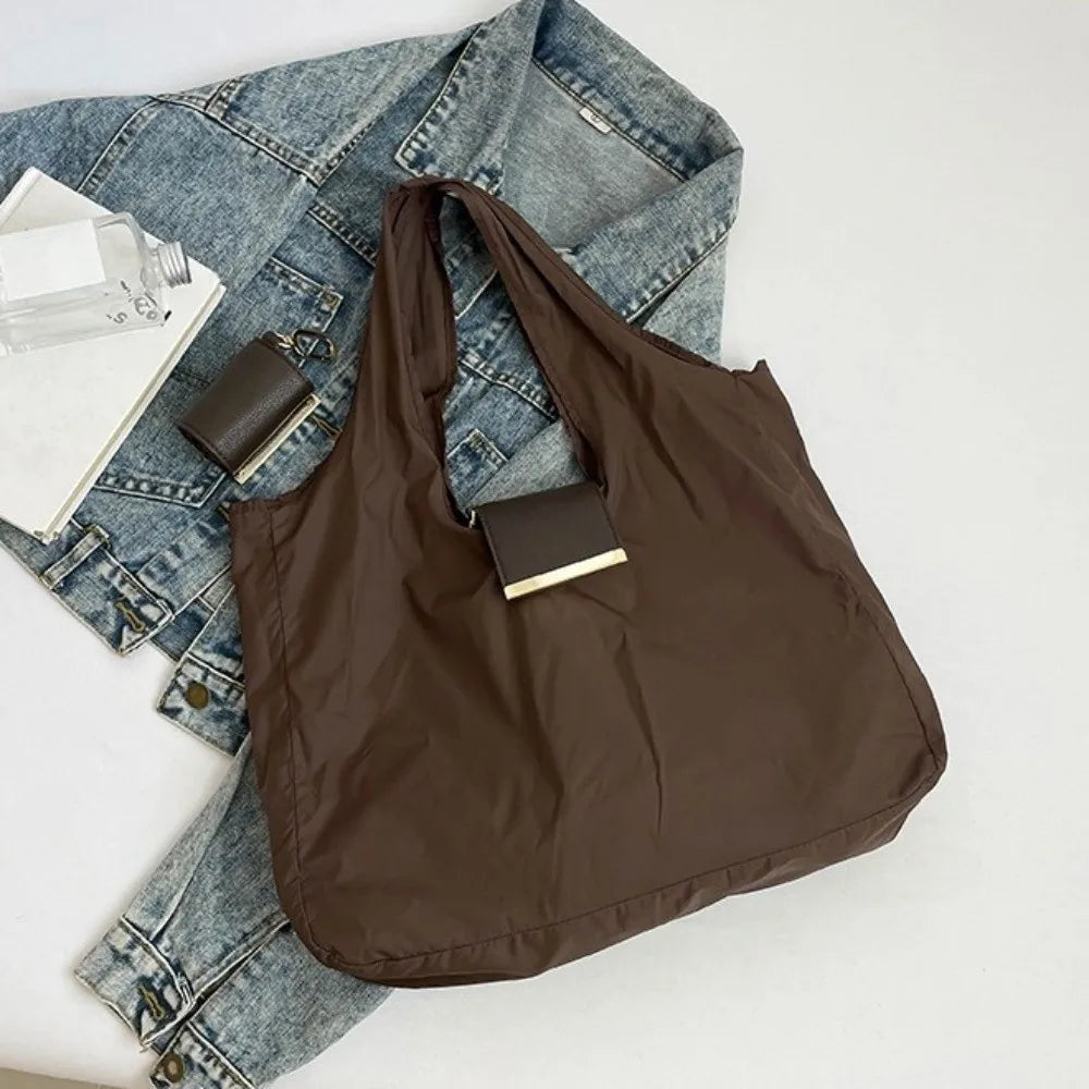 Keychain Storage Bag Foldable Reusable Mini Tote Bag Lightweight Eco-Friendly Foldable Shopping Bag Large Capacity Key Ring Expandable Reusable Bag