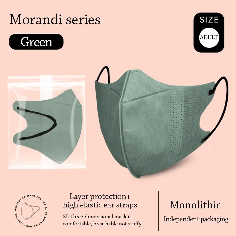 10PCS Fashion Nonwovens Fish Mask Breathable Anti-UV Riding Face Mask Face Veil Unisex