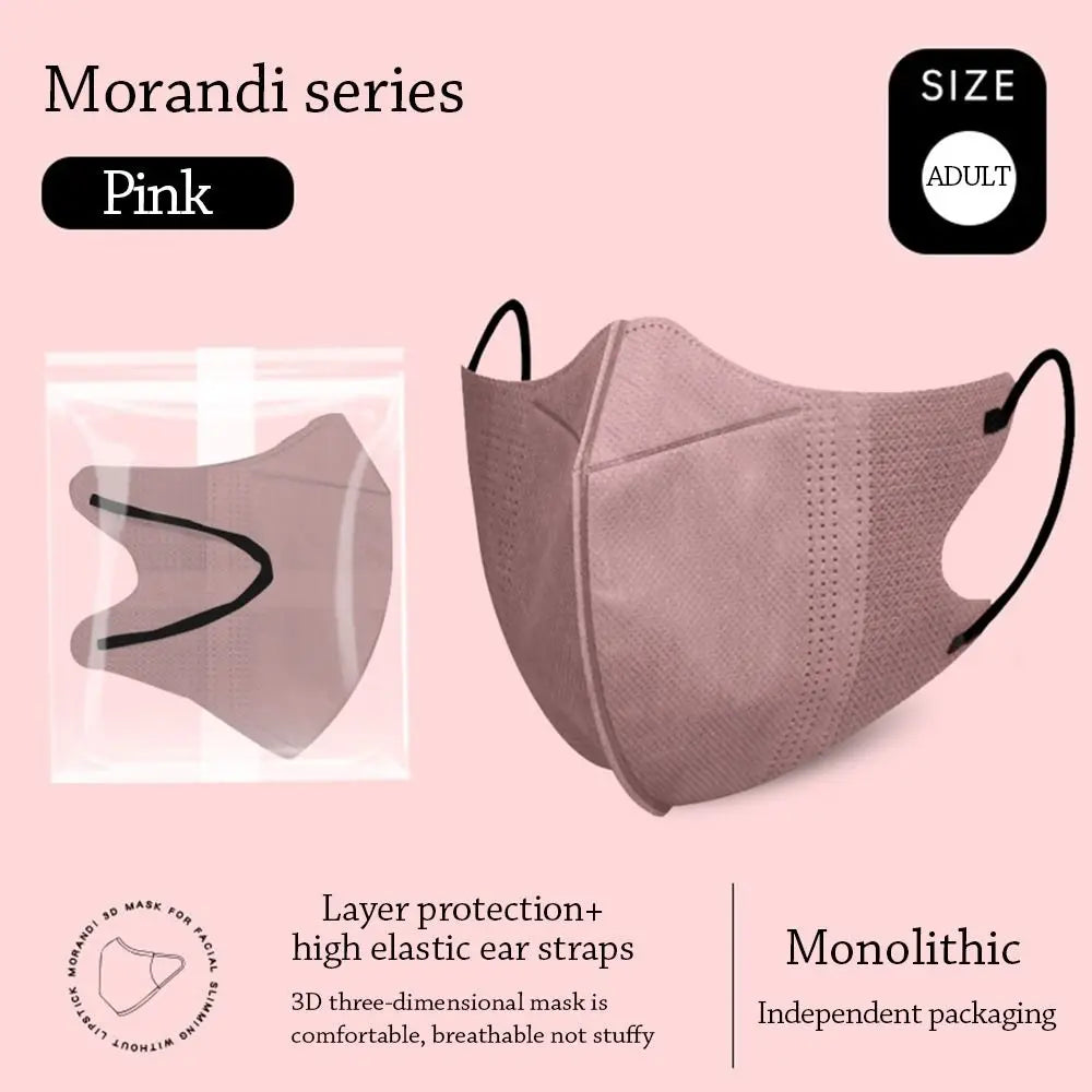 10PCS Fashion Nonwovens Fish Mask Breathable Anti-UV Riding Face Mask Face Veil Unisex