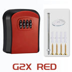 Key Lock Box 4 Digit Password  ABS Security Anti-theft Durable Wall Mounted Password Key Box for Home or Office Key Safe Storage