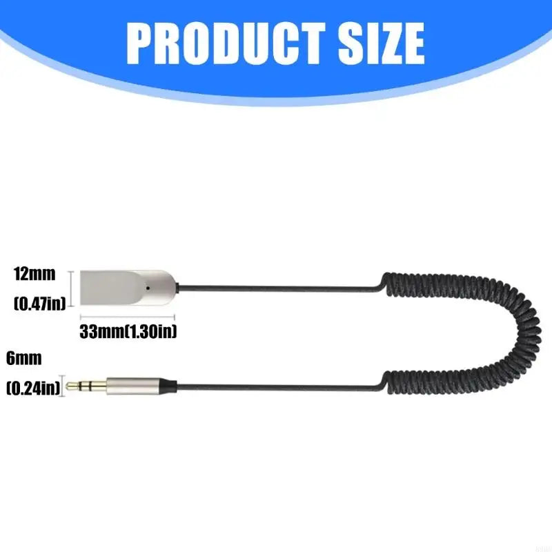 Wireless Car Sound Receiver 3.5mm AUXs Connectors Calling USB Charging Port 896C