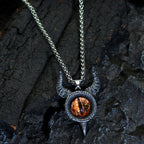 Retro Devil Eyes Pendant Necklace Punk Hip Hop Necklace New Men's Fashion Vintage Creative Personality Jewelry Gift