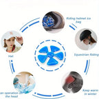 Blue PVC Gel Ice Pack - Adjustable Cooling Pad for Helmets & Hats | Reusable Cold Compress Travel Portable Outdoor Accessory