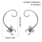 Gothic Punk Hip Hop Cuff Earring For Women Creative Design Retro Scorpion Climber Earrings  Ear Cuffs