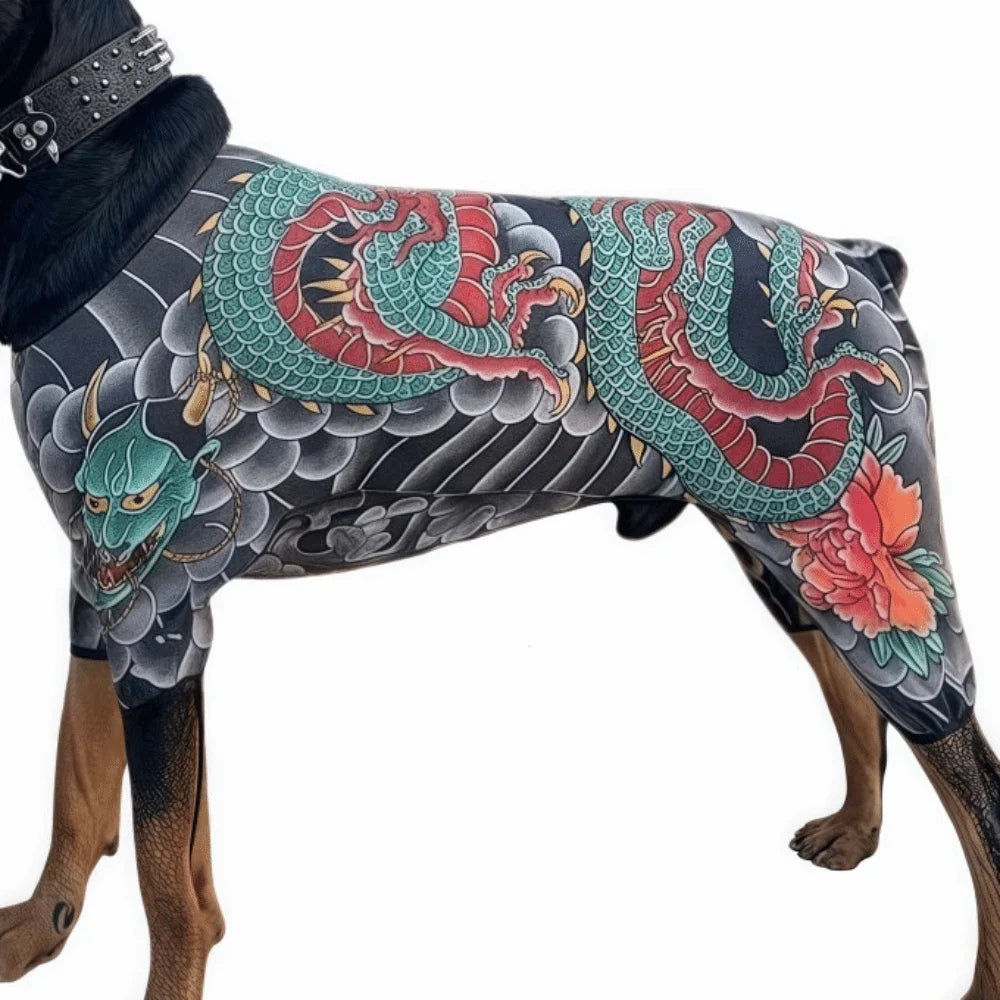 Creativity Four Seasons Dog Cat Tattooed Vest Lifelike Funny Pet Jacket Breathable Cool Pet Clothes For Pet S To 6XL