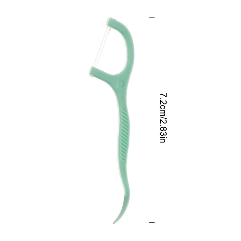 Mint Fresh Double-Line Floss Picks (50-Count) | Dual-Strand Teeth Cleaning Sticks, Deep Plaque Removal for Daily Oral Care