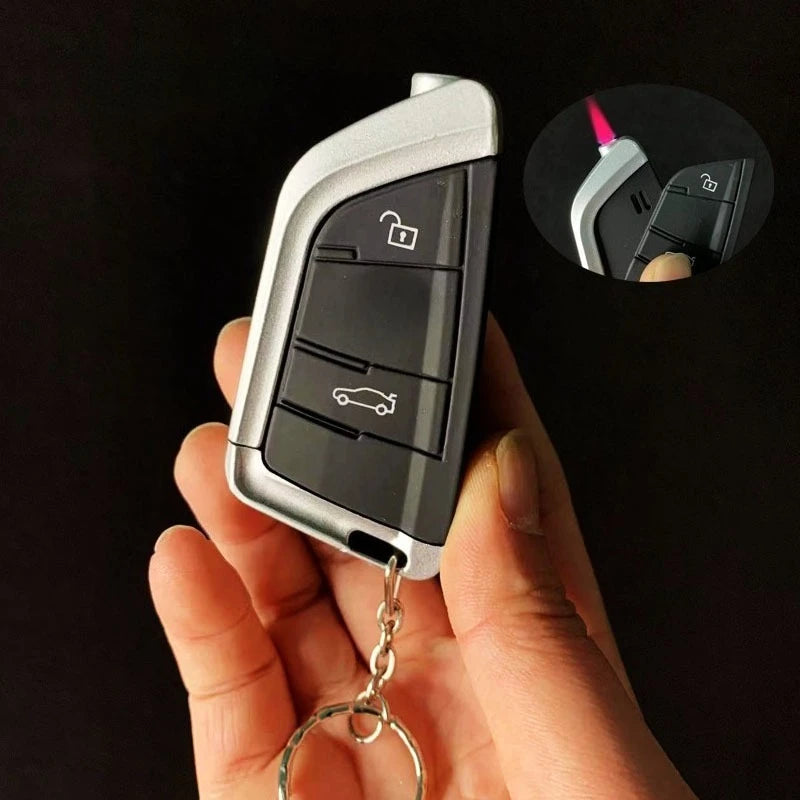 Creative Car Key Pendant Butane Gas Lighter Personalized Fashion Quirky Cool Gifts for Boyfriends