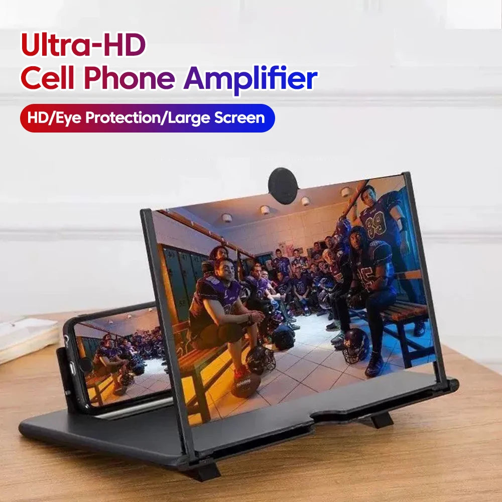 10Inch Mobile Phone Screen Amplifier HD Phone Screen Video Magnifier Screen Phone Projector Holder Bracket for All Smartphone