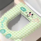 2pcs Waterproof Sticky Toilet Seat Cover - Soft Handle, All-Season Universal for Home