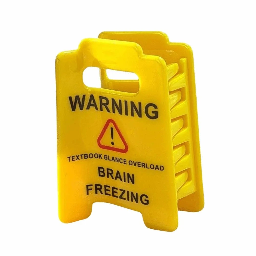 Novelty Caution Sign Hair Claw Clip Warning Message Thick Hairs Design Overstimulated Hair Clip Sensory Input Safety Awareness