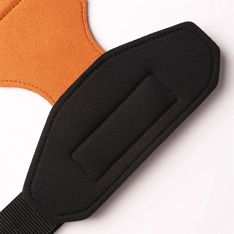 2PC Gym Palm Protector Weightlifting Fitness Glove Stamping Bear Head Lifting Strap for Deadlifts Rowing Pull-Up Various Sports