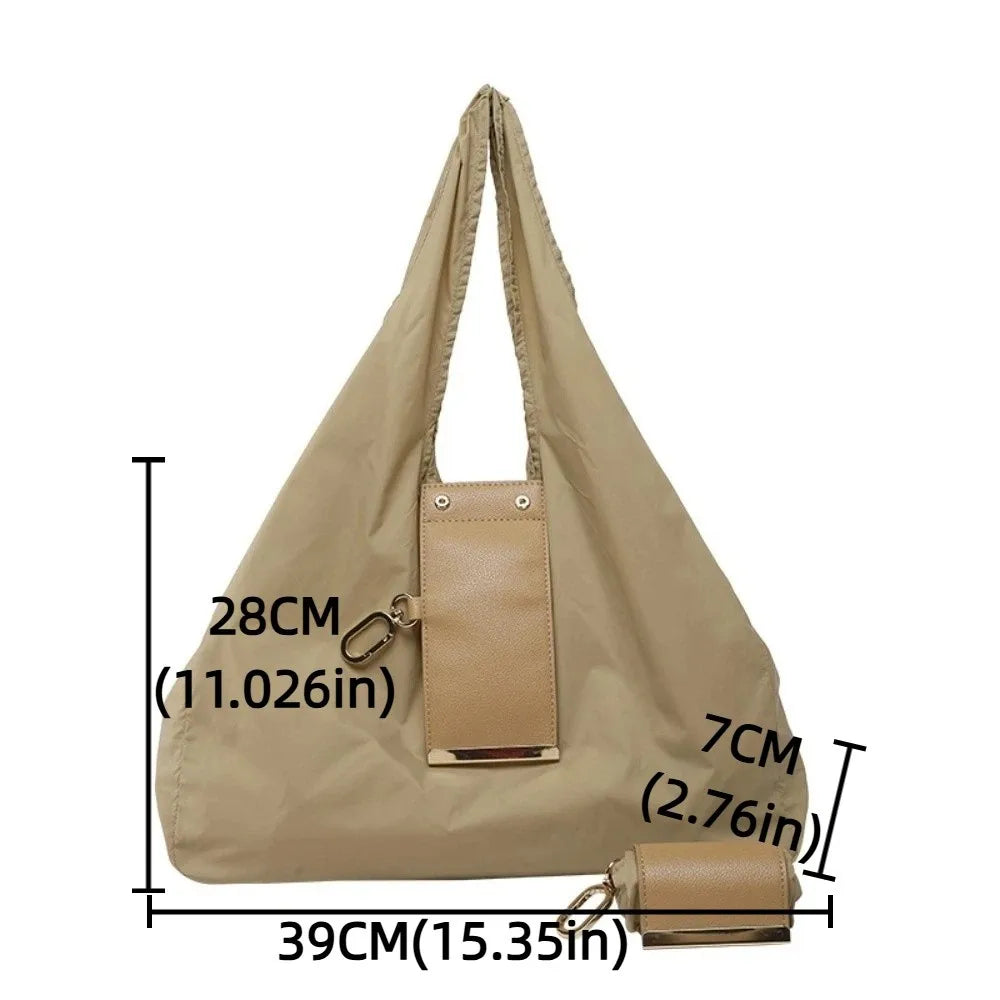 Keychain Storage Bag Foldable Reusable Mini Tote Bag Lightweight Eco-Friendly Foldable Shopping Bag Large Capacity Key Ring Expandable Reusable Bag