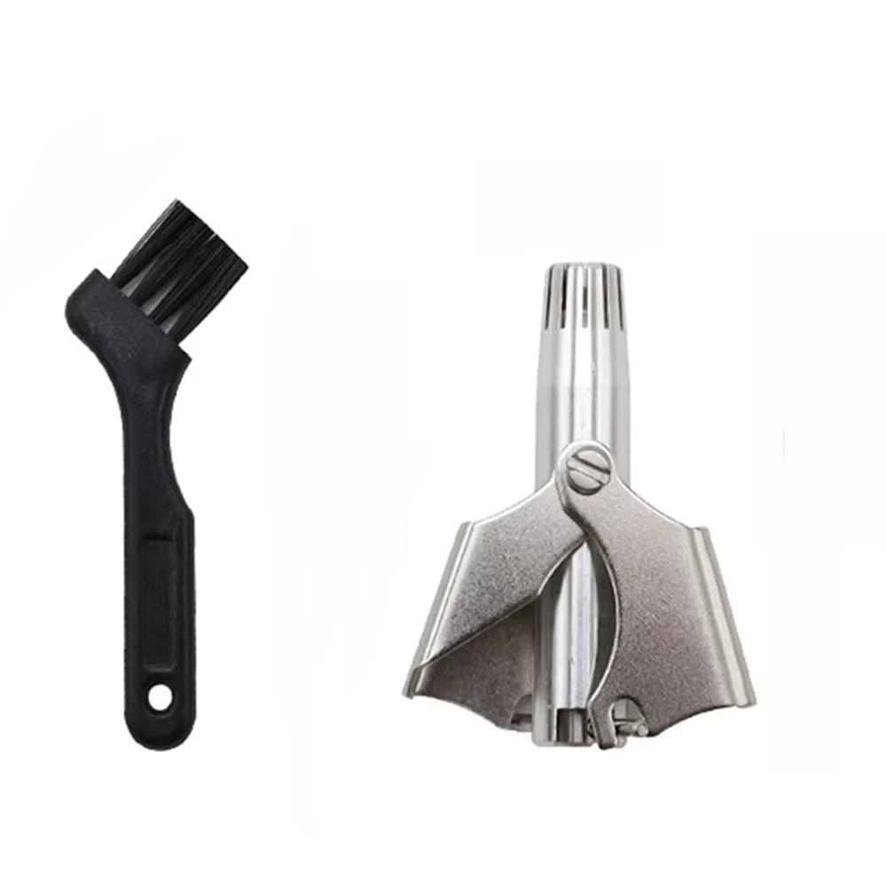 Portable Stainless Steel Nose Ear Hair Trimmer Waterproof Washable Painless Hair Clipper Required With Matching Cleaning Brush