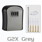 Key Lock Box 4 Digit Password  ABS Security Anti-theft Durable Wall Mounted Password Key Box for Home or Office Key Safe Storage